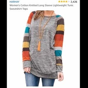 •HARHAY• Women’s Long Sleeve Lightweight Tunic•NWT